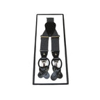 ELEGANT Suspenders Clip on and Button Option for Slacks or Suit Pants Charcoal - J.Valintin Men's Wear Legend - 80110