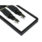ELEGANT Suspenders Clip on and Button Option for Slacks or Suit Pants Charcoal - J.Valintin Men's Wear Legend - 80110