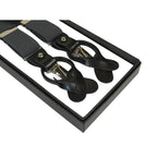 ELEGANT Suspenders Clip on and Button Option for Slacks or Suit Pants Charcoal - J.Valintin Men's Wear Legend - 80110