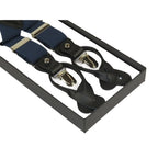 ELEGANT Suspenders Clip on and Button Option for Slacks or Suit Pants Navy Blue - J.Valintin Men's Wear Legend - 80112