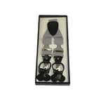ELEGANT Suspenders Clip on and Button Option for Slacks or Suit Pants Silver - J.Valintin Men's Wear Legend - 80111