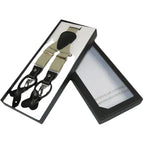 ELEGANT Suspenders Clip on and Button Option for Slacks or Suit Pants Tan Khaki - J.Valintin Men's Wear Legend - 80109
