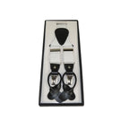ELEGANT Suspenders Clip on and Button Option for Slacks or Suit Pants White - J.Valintin Men's Wear Legend - 92488