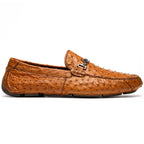 Bolonia Men's Animal Skin Slip On Classic Dress Shoes Brandy