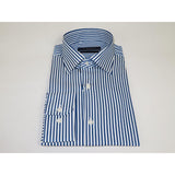 Men's Shirt ENZO PARK Turkey Soft Cotton Wrinkle Resistant Enzo8 Navy Stripe