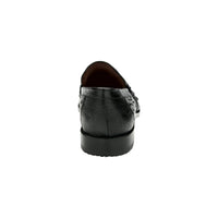 Belvedere Espada Ostrich Quill Penny Loafer Shoes Black