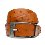 Men's Exotic Ostirch Domenico Belt Brandy