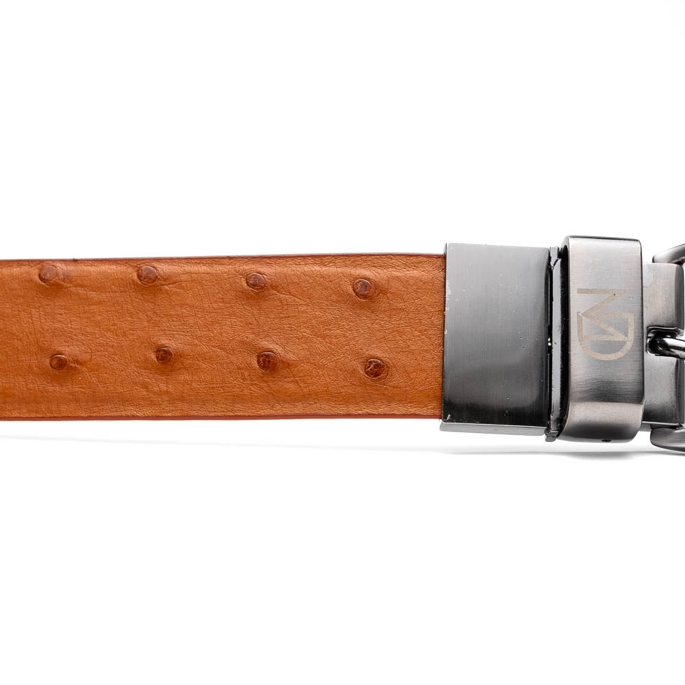 Men's Exotic Ostirch Domenico Belt Brandy