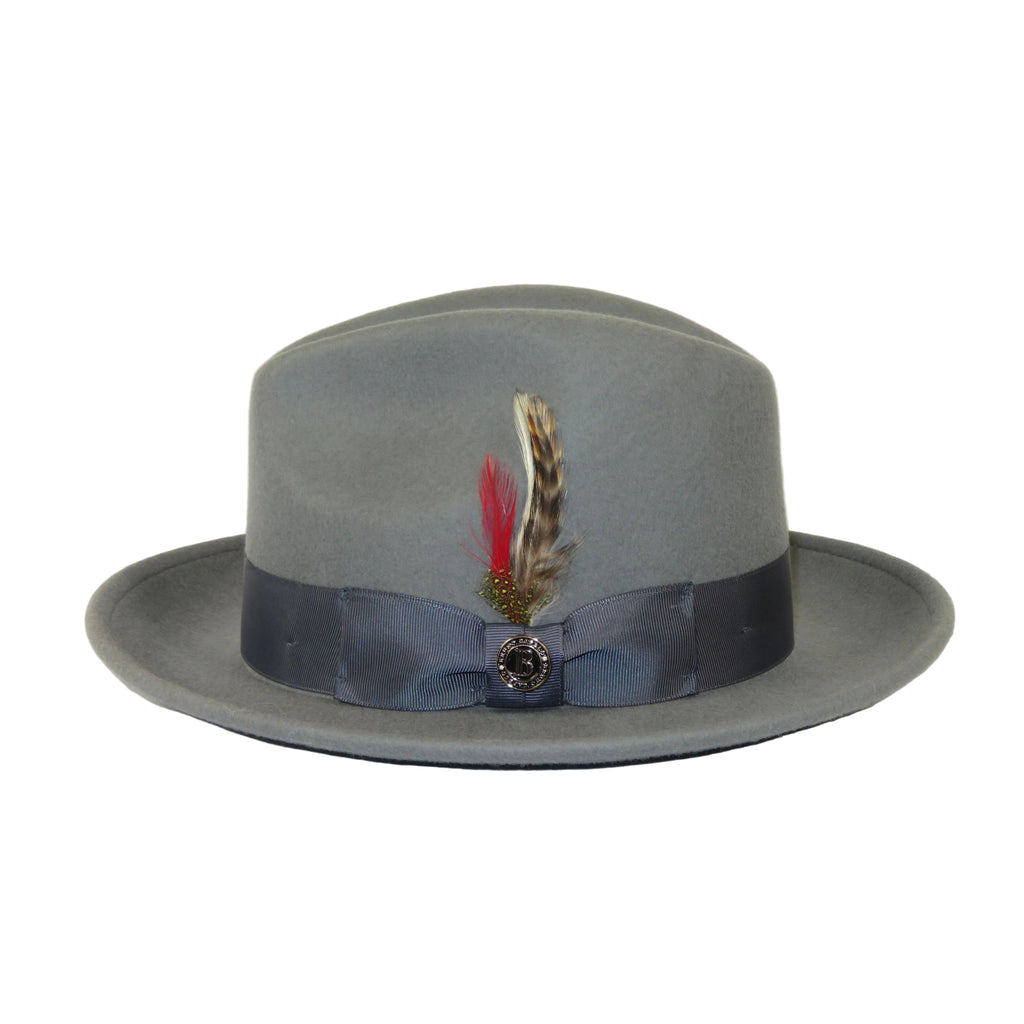 Men Bruno Capelo Hat Australian Wool Fedora Untouchable EXECUTIVE EX326 Gray