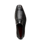 Fangio Penny Loafer Genuine Ostrih Leg Quil Black