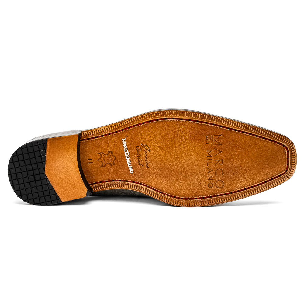 Marco Di Milano genuine ostrich leg and ostrich quill Shoes Fangio Serpentine Gray