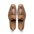 Fangio Classic Penny Loafer Genuine Ostrich Leg Quill Shoes Orix