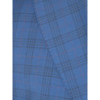Men's Fabio Matteo Turkish Suit Fine Super 160's Italian Wool FB222 #04 Blue Plaid