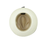 Men's Milani Straw Braided Fedora Hat Soft Crushable FDS-006 Ivory/Cognac