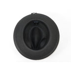 Men's Milani Straw Braided Fedora Hat Soft Crushable FDS-002 Solid Black