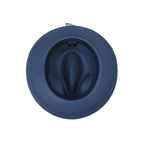 Men's Milani Straw Braided Fedora Hat Soft Crushable FDS-002 Solid Navy