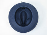 Men's Milani Straw Braided Fedora Hat Soft Crushable FDS-002 Solid Navy