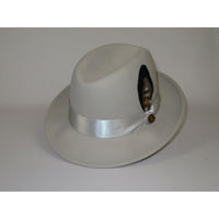 Men Bruno Capelo Hat Australian Wool Crushable Center Dent Florence FL523 Silver