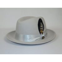 Men Bruno Capelo Hat Australian Wool Crushable Center Dent Florence FL523 Silver
