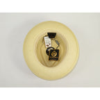Men's Bruno Capelo Genuine Straw Hat Fedora Geneva Panama GA627 Natural