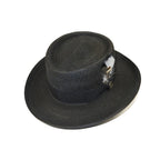 Men Bruno Capelo Braid Straw Style Spring Hat Wide Brim GAMBLER GAMS200 Black