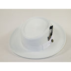 Men Bruno Capelo Braid Straw Style Spring Hat Wide Brim GAMBLER GAMS201 White