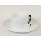 Men Bruno Capelo Braid Straw Style Spring Hat Wide Brim GAMBLER GAMS201 White