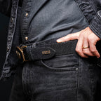 GEORGIA Genuine Stingray Skin Western Belt Black