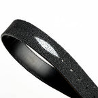 GEORGIA Genuine Stingray Skin Western Belt Black