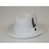 Men Bruno Capelo Summer Spring Soft Straw Style Hat Godfather GF201 White