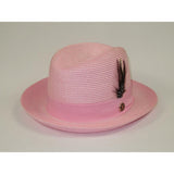 Men Bruno Capelo Summer Spring Soft Straw Style Hat Godfather GF210 Pink