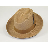 Men Bruno Capelo Summer Spring Soft Straw Style Hat Godfather GF211 Cognac