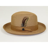 Men Bruno Capelo Summer Spring Soft Straw Style Hat Godfather GF211 Cognac