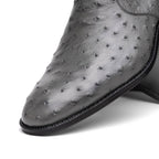 GIORGIO Genuine Ostrich Chelsea Boot Serpentine Gray