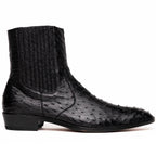 GIORGIO Genuine Ostrich Chelsea Boot Black