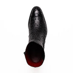 GIORGIO Genuine Ostrich Chelsea Boot Black