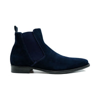 Giovacchini By Belvedere Italian Chelsea Boot Suede Leather Milano Blue - J.Valintin Men's Wear Legend - Milano Blue - 9