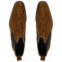 Giovacchini By Belvedere Italian Chelsea Boot Suede Leather Milano Cognac - J.Valintin Men's Wear Legend - Milano Cognac - 9