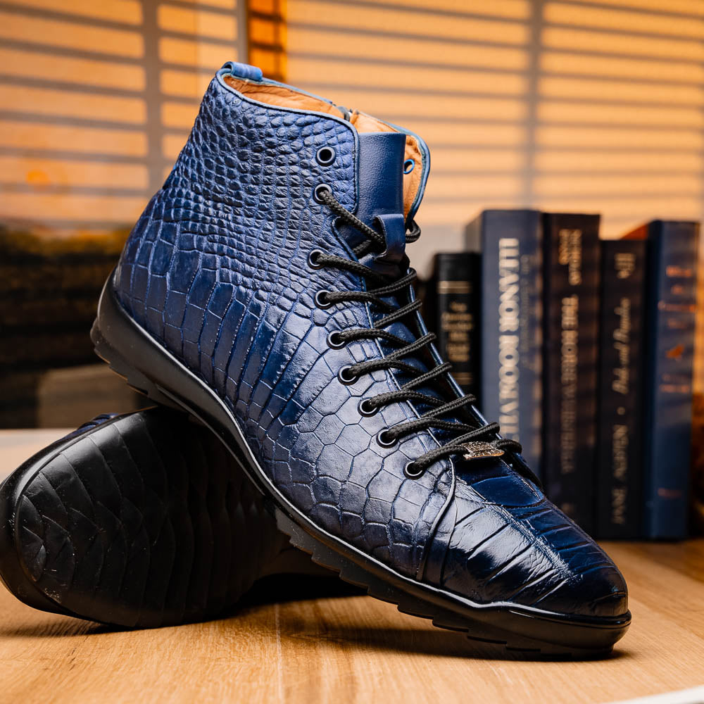 Genuine Crocodile Shoes by Marco Di Milano Hermond Navy