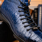 Genuine Crocodile Shoes by Marco Di Milano Hermond Navy