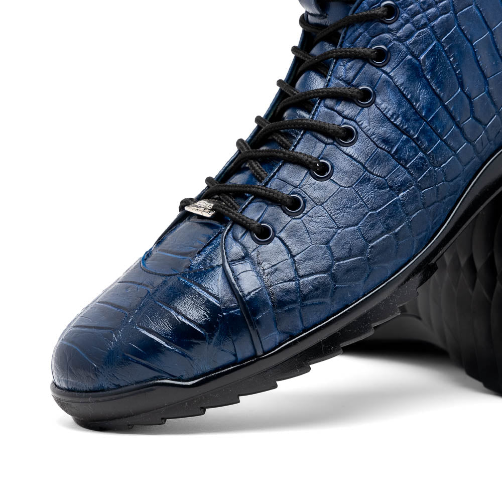 Genuine Crocodile Shoes by Marco Di Milano Hermond Navy