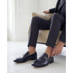 The Blackwell Navy Patent Bit Loafer Men Shoe