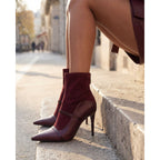The Manila Burgundy Leather Ankle Women Boot