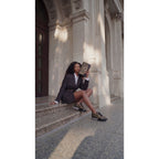 The Aurelia Black Gold Woven Leather Women Sneaker