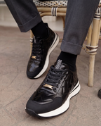 Vinci The Veneto Black Leather Men Sneaker