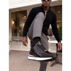 Vinci The Veneto Black Leather Men Sneaker