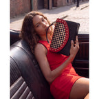 The Dosso Black Handwoven Leather Pointy Toe Women Sandal