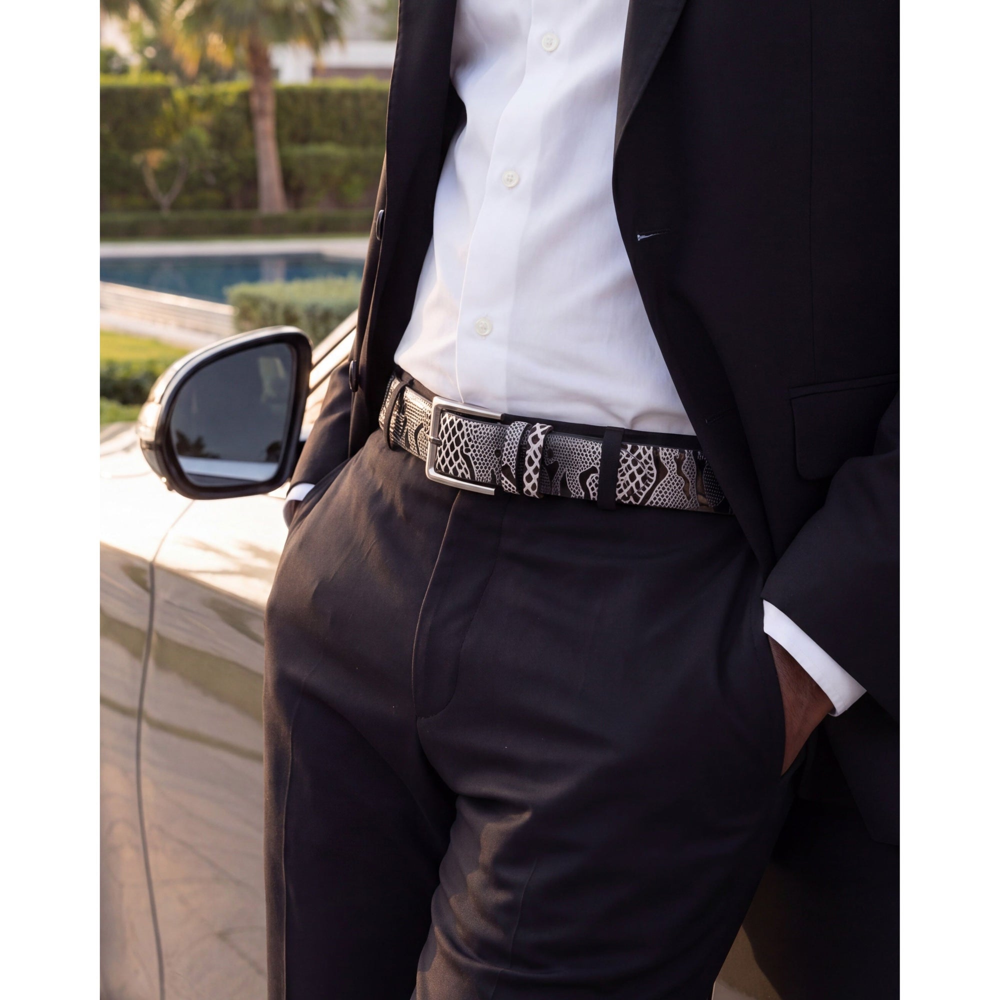 Vinci The Milano Black/White Bit Loafer Men Dress Shoes