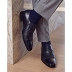 Vinci The Everest Navy Leather Cap Toe Dress Loafer Men Shoe
