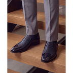 Vinci The Everest Navy Leather Cap Toe Dress Loafer Men Shoe